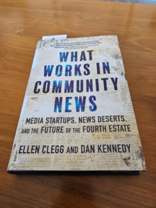 Cover of Clegg and Kennedy’s book on local journalism.