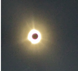 Moon and corona at totality