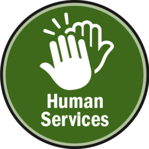 Badge icon representing Human Services