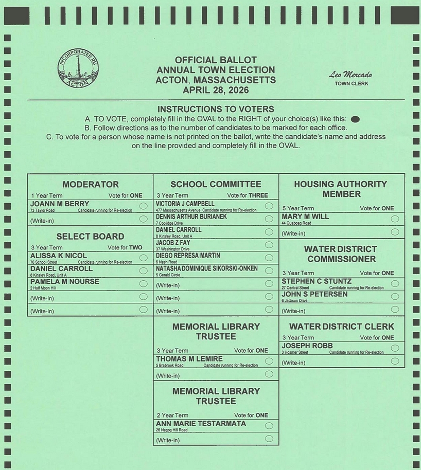 an election ballot