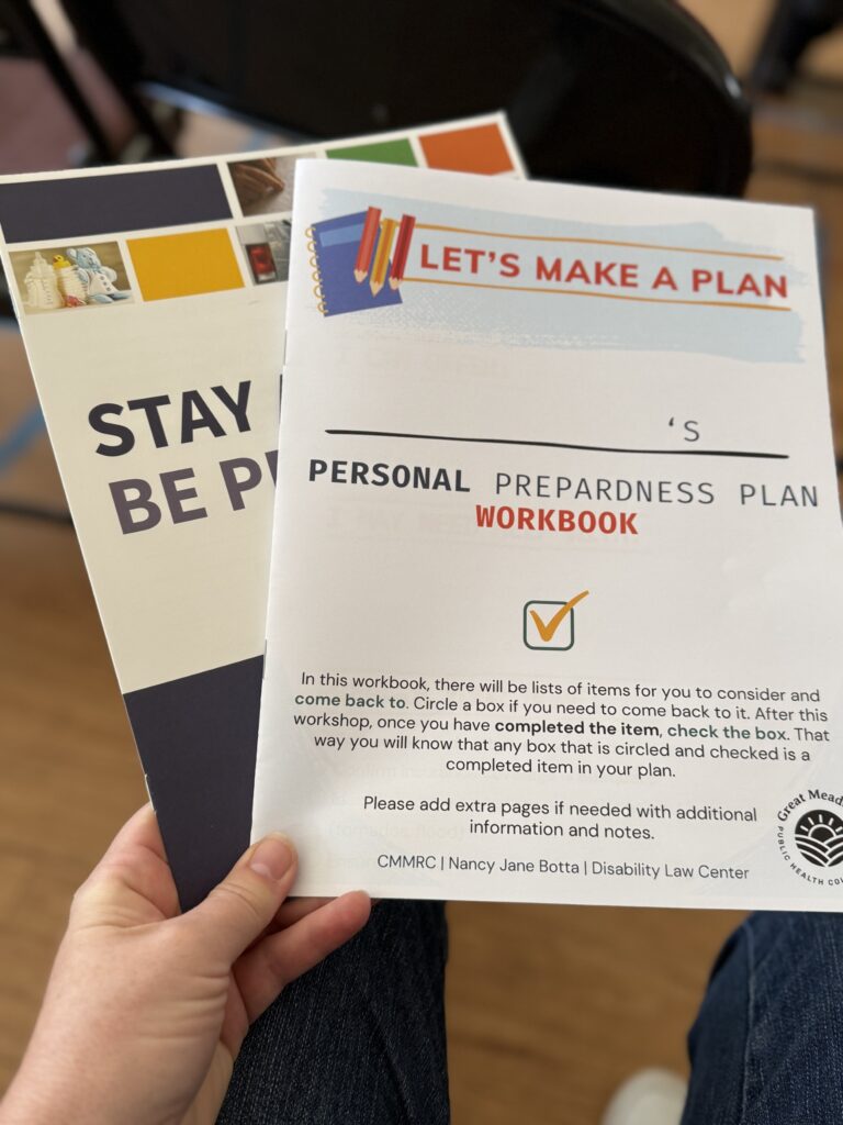 Two pamphlets, the top one is titled Let's mak a plan.